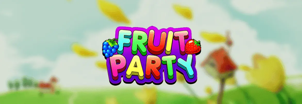 Fruit Party slot machine logo with background